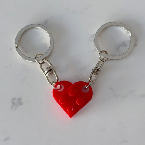 Heart Brick Keychain